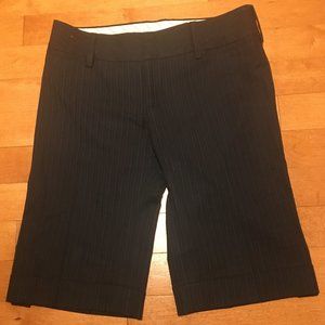 RAVEN navy blue pinstriped walking shorts 2 XS